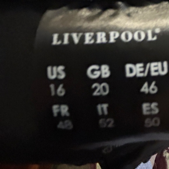 Liverpool Black Denim Pants-size16- casual or dressy - new or like new - Picture 6 of 11